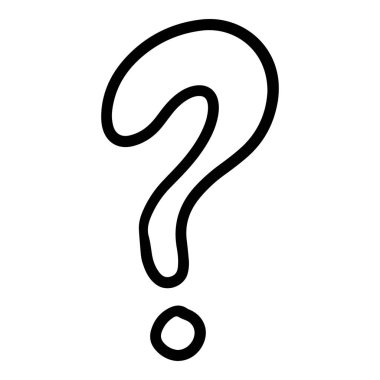 Soru işaretlerinin çizim stili elle çizilmiş. kavram tasarımı için.