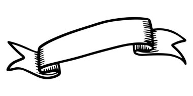 Karalama taslak stili kurdele afiş el çizimi çizimi. kavram tasarımı için.