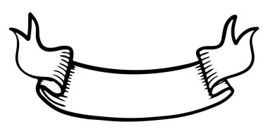 Karalama taslak stili kurdele afiş el çizimi çizimi. kavram tasarımı için.