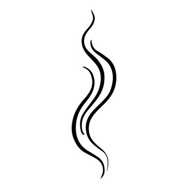 Konsept tasarımı için çizilmiş duman sembolü çizim biçimi.