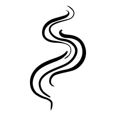 Konsept tasarımı için çizilmiş duman sembolü çizim biçimi.