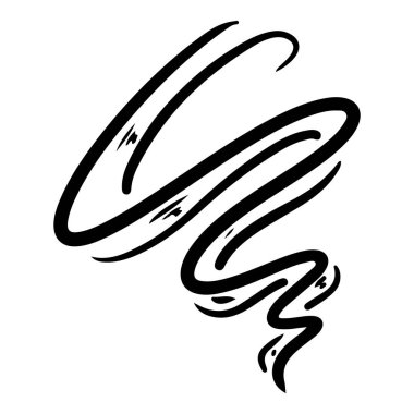 Konsept tasarımı için çizilmiş duman sembolü çizim biçimi.