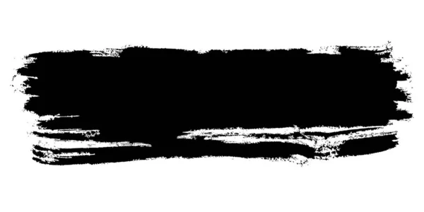 Pennellate Pennelli Linee Vernice Nera Grunge Elemento Grafico Disegnato Mano — Vettoriale Stock
