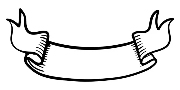 Doodle Skiss Stil Band Banner Handritad Illustration För Konceptdesign — Stock vektor