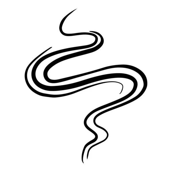 Doodle Szkic Styl Symbol Dymu Rysowane Ilustracja Koncepcji Projektu — Wektor stockowy
