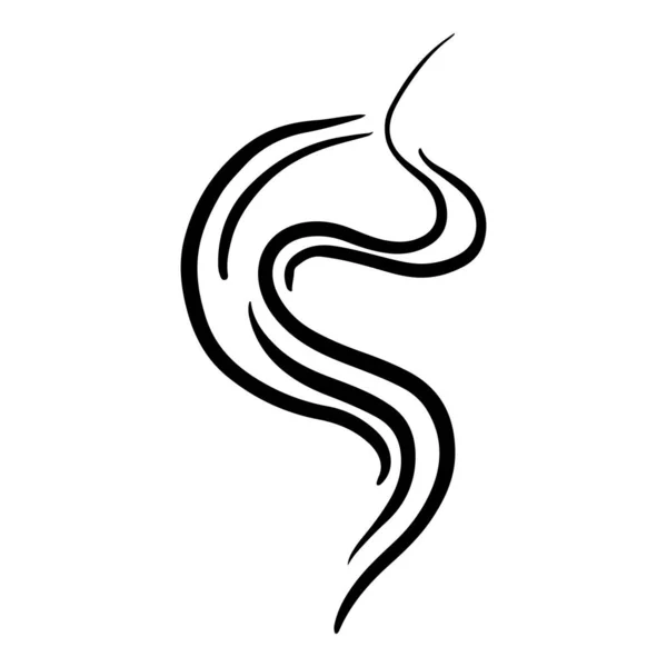 Doodle Szkic Styl Symbol Dymu Rysowane Ilustracja Koncepcji Projektu — Wektor stockowy
