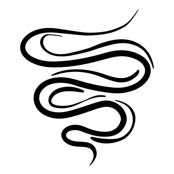 Doodle Skiss Stil Rök Symbol Ritad Illustration För Koncept Design — Stock vektor