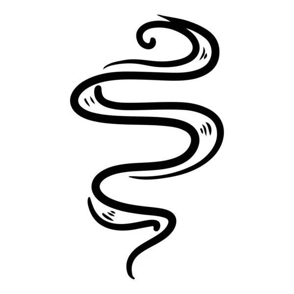 Doodle Sketch Style Smoke Symbol Drawn Illustration Concept Design — Stock Vector