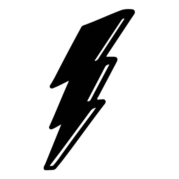 Doodle Skica Styl Elektrický Blesk Symbol Vektorové Ilustrace Pro Koncepci — Stockový vektor