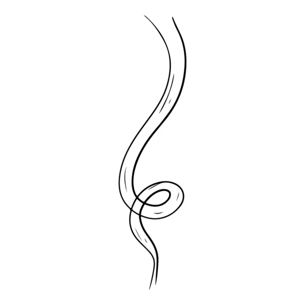 Doodle Skica Styl Kouře Symbol Kreslené Ilustrace Pro Koncepci Designu — Stockový vektor