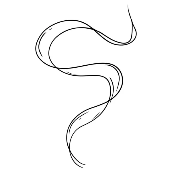 Doodle Croquis Style Fumée Symbole Illustration Dessinée Pour Conception Concept — Image vectorielle