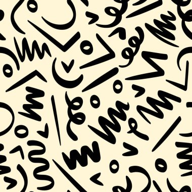 Çocuklar ya da moda tasarım için basit çocuksu çizim tarzı. Kusursuz desenli yaratıcı minimalist stil sanat arka planı.