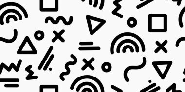 Konsept tasarımı için beyaz arkaplan üzerine basit çocuksu karalama biçimi.