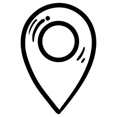 Doodle sketch style of Hand drawn Coordinates Location Point Gps vector illustration for concept design.