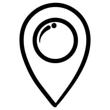 Doodle sketch style of Hand drawn Coordinates Location Point Gps vector illustration for concept design.