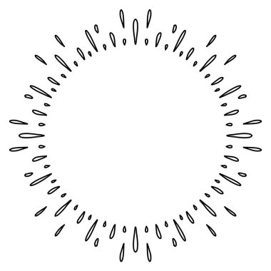 Yıldız patlaması el çizimi çiziminin karalama çizimi stili. kavram tasarımı için.