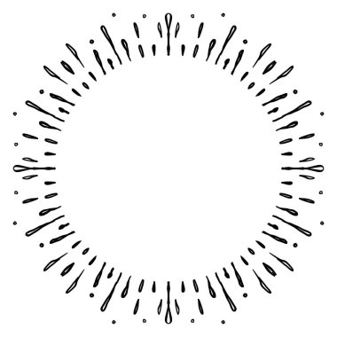 Yıldız patlaması el çizimi çiziminin karalama çizimi stili. kavram tasarımı için.