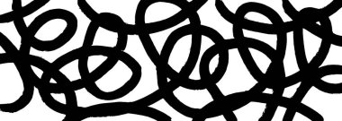 Soyut modern geometrik eğri dalgalı ve fırça darbeleri vektör süsleme arka planı. Karalama grunge tarzında soyut şekiller.