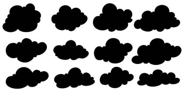 Konsept tasarımı için El Bulutları çizgi film vektör çizimi çizim biçimi.