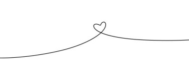 Elle çizilmiş Kalpler 'in çizim biçimi konsept tasarım için sürekli bir çizgi çizim vektörü çizimi çizimi.