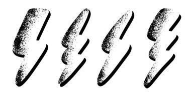 El yapımı yıldırım simgesi karalama tarzında ayarlandı. Grafik tasarımı, çıkartmalar, web ögeleri ve çizimler için mükemmel. Eğlenceli ve yaratıcı görünümlü eskiz stili elektrik sembolleri..