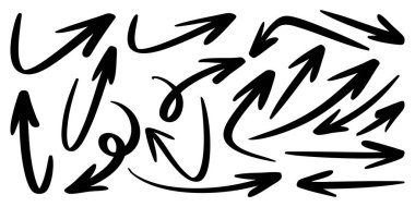 Çeşitli kıvrımlı, düz ve bükülmüş yönlere siyah oklar çizilmiş..