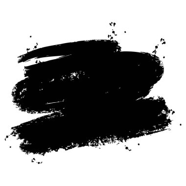 Temiz beyaz arka planda yüksek çözünürlüklü siyah grunge fırça darbesi dokusu. Tasarım ögeleri, afişler, örtüler, sanatsal efektler veya soyut arkaplanlar için mükemmel.