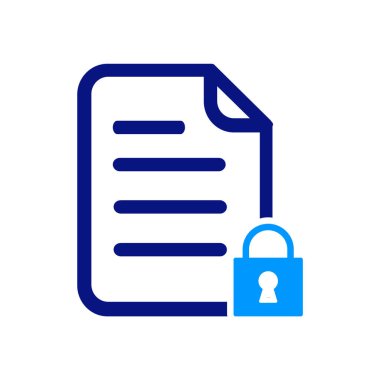 Korunan belge. Güvenli veri şifreleme, veri koruması, şifreli dizin, güvenlik. Kilit, Belgeleri Aç. Ofis belgelerini imzala ve koru. Hizmet seviyesi anlaşması. simge seti.