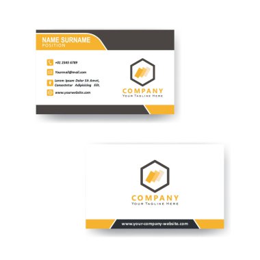 Şirket için basit bir kartvizit şablonu tasarımı. vektör şablonu