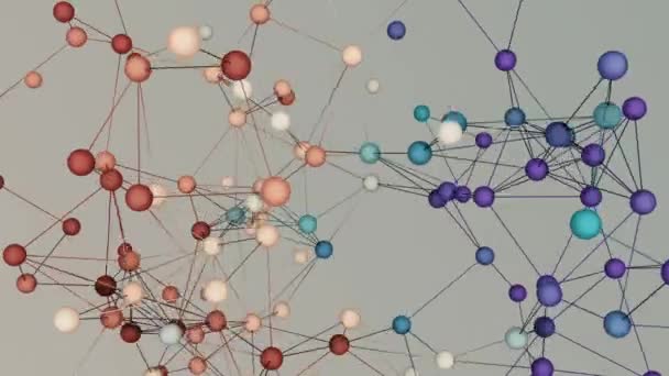Plexus Digital Network Colorful Background 약자이다 디지털 데이터 구조와 네트워크 — 비디오