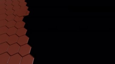 Kahverengi Hareketli Dinamik Altıgen Arkaplan. Başlıklar ve açılışlar için güzel bir bagaj.. 