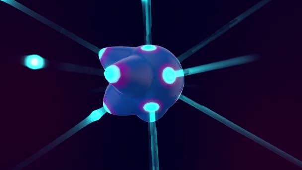 Abstrab Sci Futuristic High Tech Elements Цифровой Мозг Искусственный Интеллект — стоковое видео