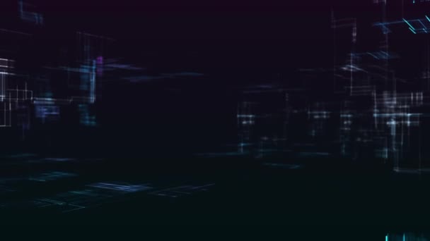 Futuristic Cyber Tunnel Background Loop Perfect Motion Graphic Presentations Transitions — Stok video