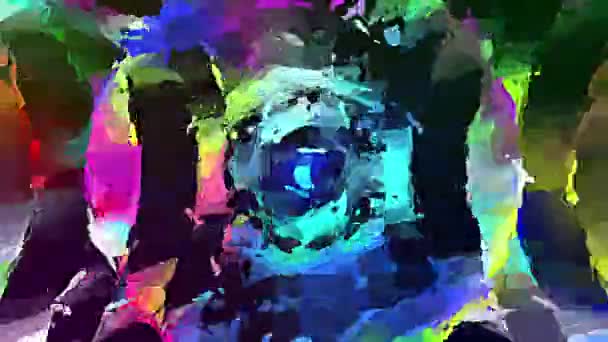 Renkli Çılgın Şov Plexus Arkaplanı Van Gogh Tarzında Herhangi Bir — Stok video