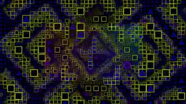 Soyut Geometrik Şekil Teknolojisi Dijital Hi Tech kavramı arka planı. Bu, video (lar) veya metin için kullanmak için harika bir arkaplan olabilir.