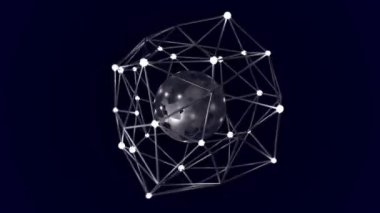 Molekül ya da tıbbi geçmiş için atom. Sancak için bilimsel animasyon, metin. Molekül kimyasal atomlardan oluşur..