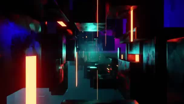Sci Futuristische Cybertunnel Achtergrond Perfect Voor Bewegingsgrafiek Presentaties Overgangen Achtergronden — Stockvideo