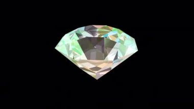 Hareketli Döngü 'de Parlayan Renkli Elmas. Renkli Elmas Hareketi.