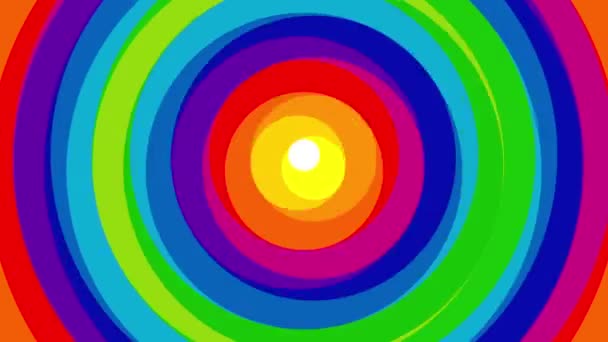 Färgade Spiraltunneln Hypnotisk Illusion Animation Bakgrund Högkvalitativ Film — Stockvideo