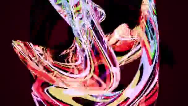 Abstract Glass Tansformation Achtergrond Loop Abstract Achtergrond Loop Haar Een — Stockvideo