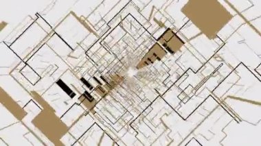 Hitech Bilim Kurgu Tüneli. Bilimkurgu teması siber uzayda uçuyor. Video oyunu veya vj gece kulübü arkaplanı.