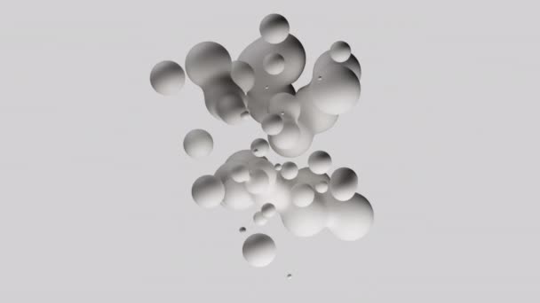 Abstrakte Blobs White Metaballs Morphing Loop Sie Können Das Objekt — Stockvideo
