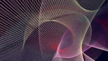 Karanlık Arkaplanda Soyut Dalga Çizgileri. Bu arkaplan uzay yolculuğu, ışık hızı, internet trafiği, fiber optik kablo vs. için kullanılabilir.