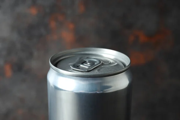 stock image Concept of drink, blank can, close up