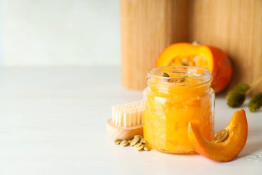 Farklı kozmetik ürünleri kavramı, Balkabağı kozmetiği, metin için alan