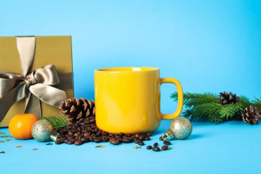 Concept of Christmas and Happy New Year, Christmas coffee