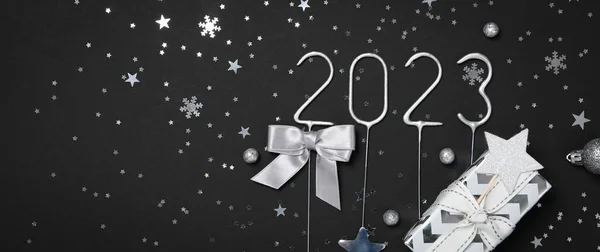 Concept Happy New Year 2023 Space Text — Fotografie, imagine de stoc
