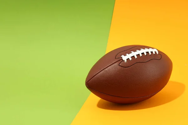 American Football Ball Two Tone Background — Stok fotoğraf