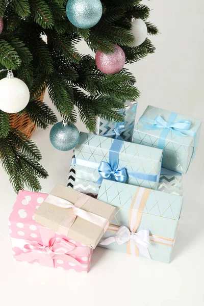 Concept Van Kerstmis Gelukkig Nieuwjaar Kerstboom — Stockfoto