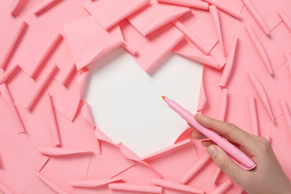 stock image Concept of Valentine's day, heart, top view